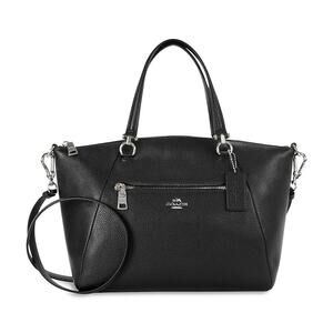 Coach Genuine Black Pebbled Leather Prairie Stachel | Like New